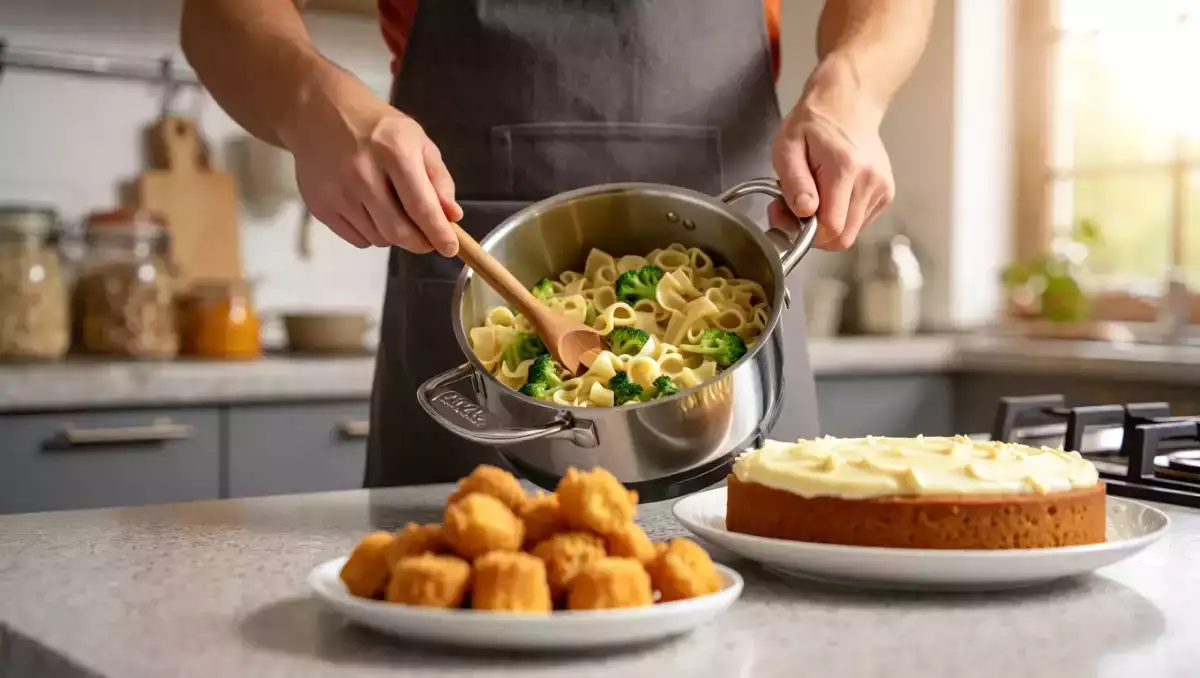 Denné menu 13. júla: šunkové krokety, brokolicové cestoviny a vlhký koláč z kondenzovaného mlieka