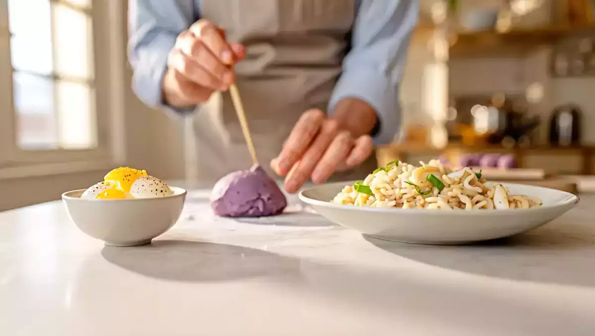 Denné menu, 10. júla: vajcia na mäkko, aromatická ryža s kalamármi a mochi cookies s ube