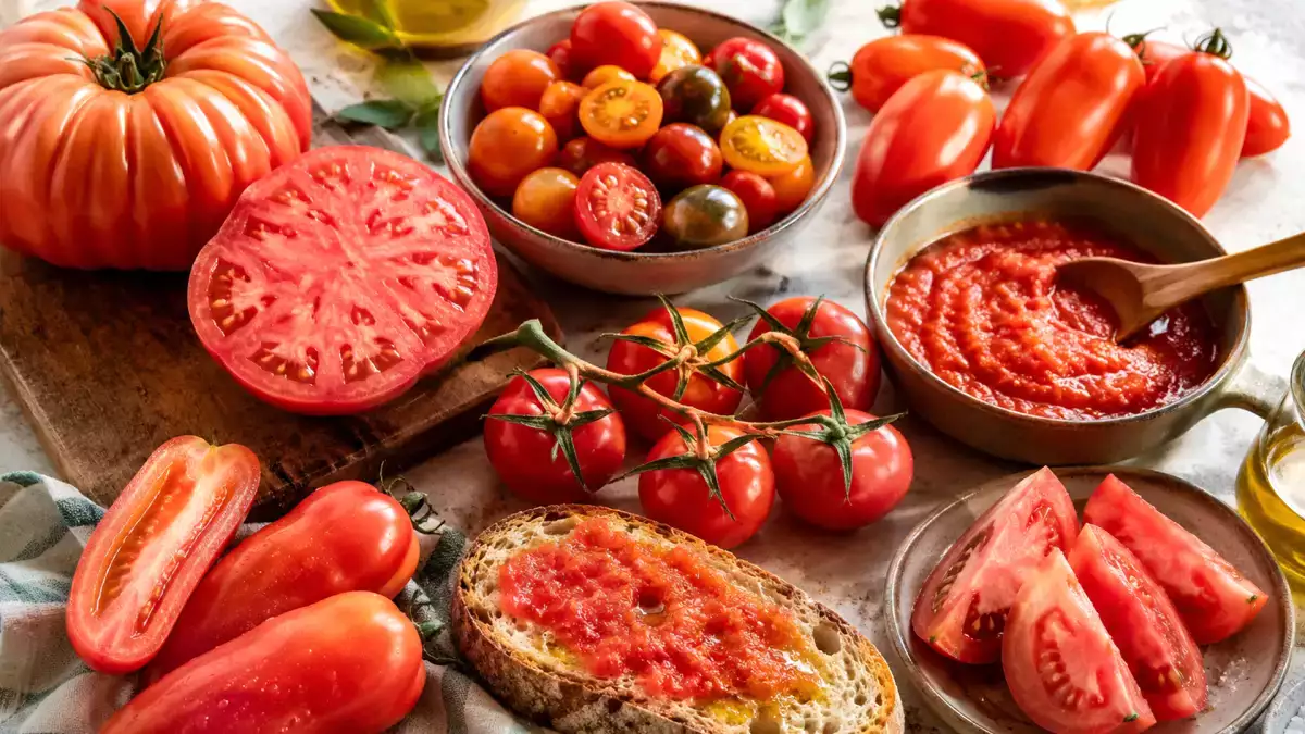 Aký paradajok zvoliť pre každý recept: gazpacho, šalát, omáčka alebo chlieb s paradajkami