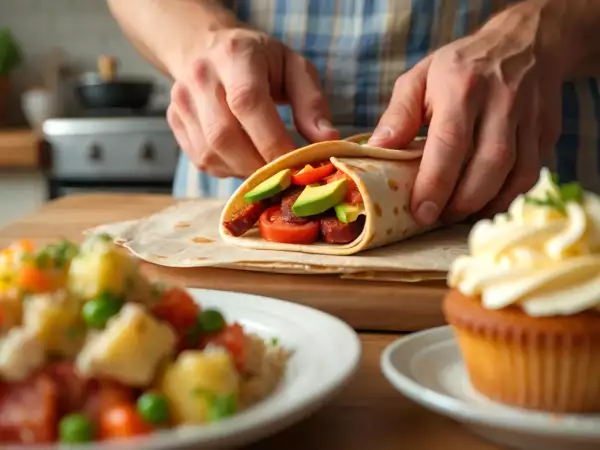 Denné menu, 29. júna: osviežujúci ruský šalát, chutný sendvičový obal a sladký cupcake