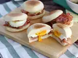 Recept Anglické muffiny s vajíčkami a slaninou
