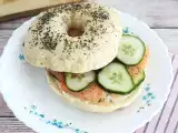 Recept Bagel s lososom, uhorkou a syrom fromage frais