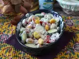 Recept Chrumkavý šalát s haluškami, veľmi moderný, chutný a vyvážený, ideálny na leto!