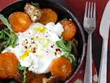 Recept Pečené marhule, rukola a šalát burrata