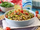 Recept Šalát zo špaldy a tuniaka: ľahký, chutný a dokonalý celoročný recept