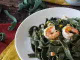 Recept Spirulinové cestoviny s krevetami a citrónom: prvý chod bohatý na živiny s jedinečnou chuťou