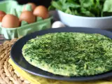 Recept Špenátová omeleta, jednoduchý a chutný vegetariánsky druhý chod
