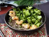 Recept Celozrnná ryža s brokolicou a krevetami! jednoduché a vyvážené