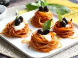 Recept Cestovinové hniezda pečené v rúre, chutný a ľahko pripraviteľný prvý chod