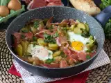Recept Huevos rotos, veľmi jednoduchý španielsky recept na báze zemiakov a vajec