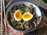 Recept Ryžové rezance s hubami a vajíčkom na mäkko!