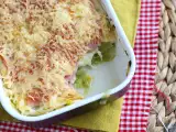Recept Pór au gratin s varenou šunkou a syrom