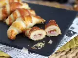 Recept Croissanty z lístkového cesta s bešamelovou omáčkou, šunkou a syrom