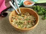Recept Šalát z vermicelli, kreviet, avokáda, vajec a koriandra