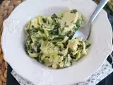 Recept Jeden hrniec cestovín so špenátom, kozím syrom a kuracím mäsom