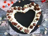Recept Srdcový koláč au kinder - kinder srdcový koláč na valentína