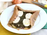 Recept Pohánková palacinka so špenátom, šunkou a kozím syrom