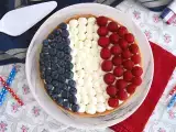 Recept Francúzsko modrý biely červený koláč