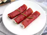 Recept Bündnerfleisch rolky s chavroux