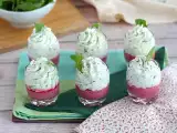 Recept Verrines s červenou repou a rukolovou penou