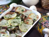Recept Gratinované zemiaky so šampiňónmi