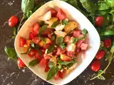 Recept Letný šalát s melónom, paradajkami a nektárinkami