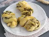 Recept Pletené žemle s pestom