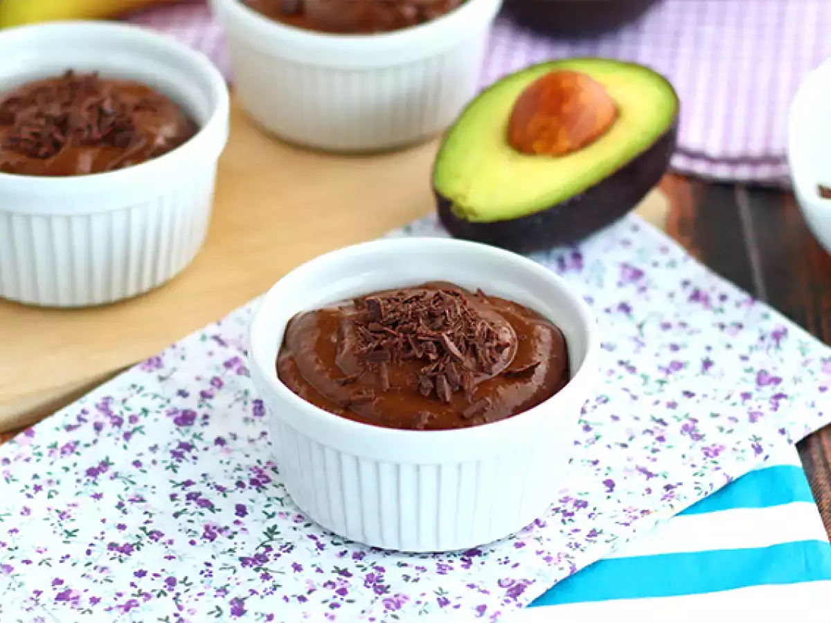 Recept Vegánske dezertné krémy - čokoláda, banán, avokádo