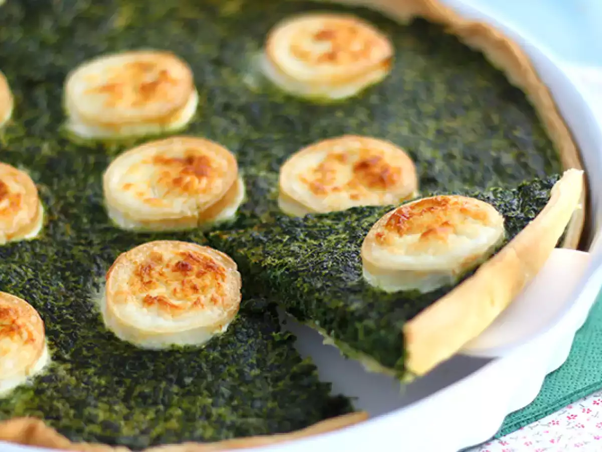Recept Špenátový koláč s kozím syrom