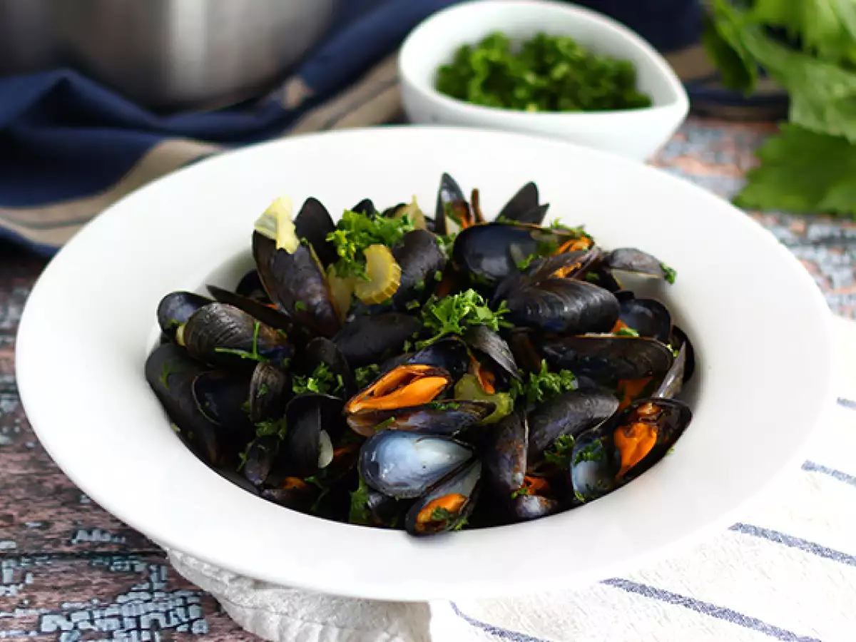 Recept Moules marinières, jednoduchý a chutný recept