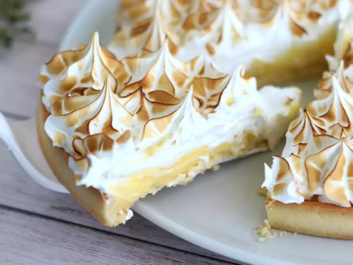 Recept Citrónový koláč s pusinkami