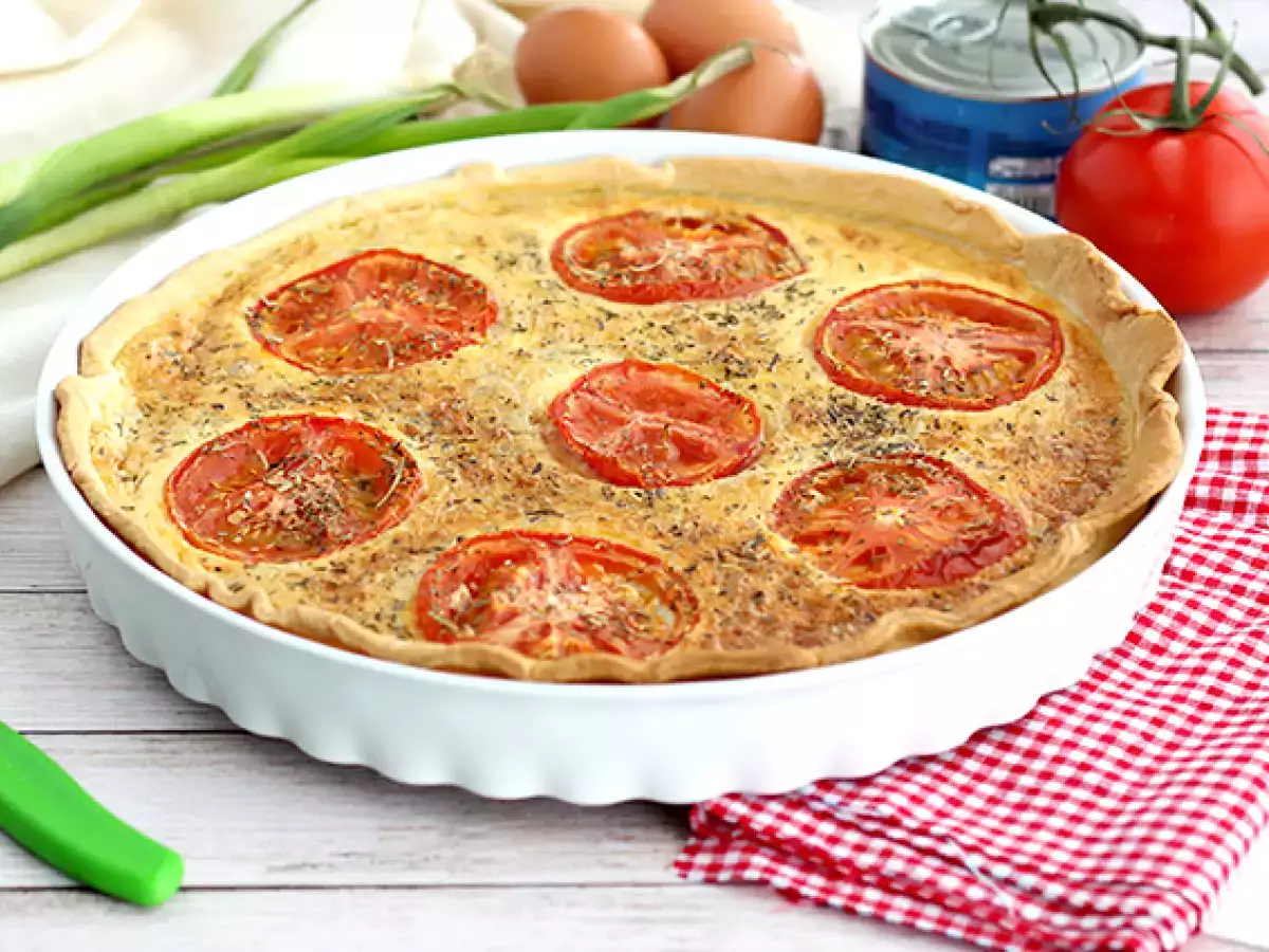 Recept Quiche s tuniakom a paradajkami