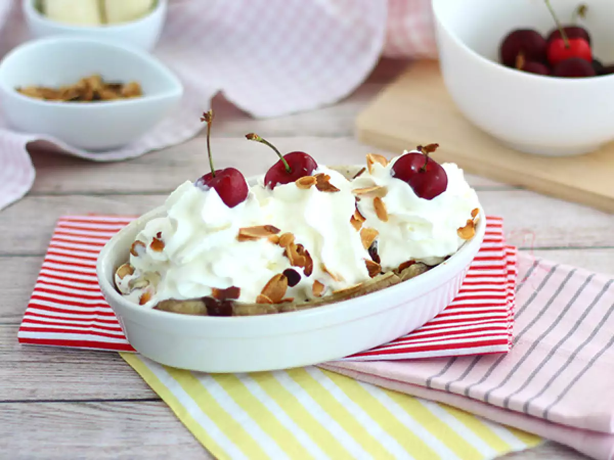 Recept Banana split, slávny mrazený dezert