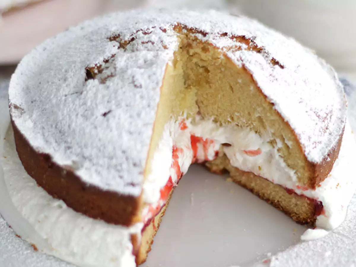 Recept Victoria sponge cake