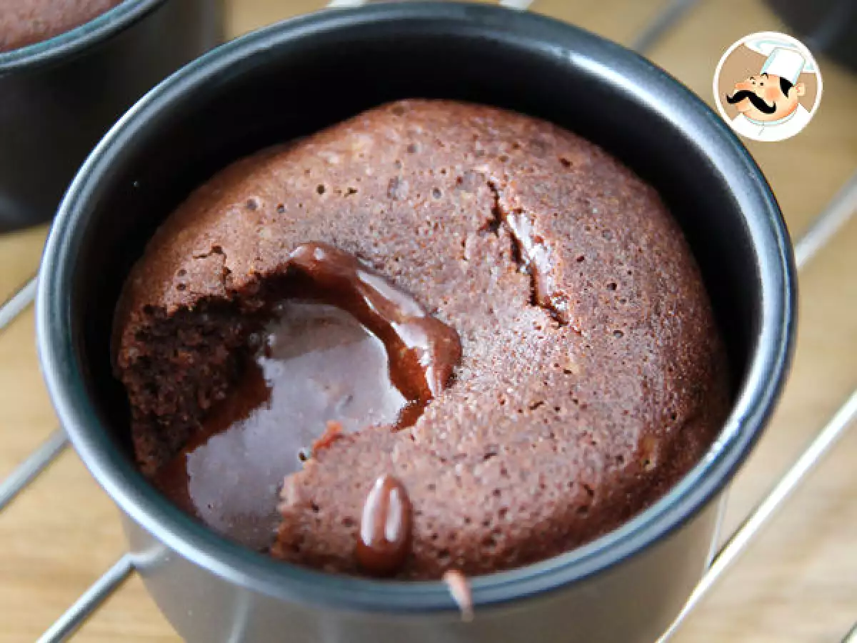 Recept Čokoládový fondán s ultra tekutým stredom, krok za krokom