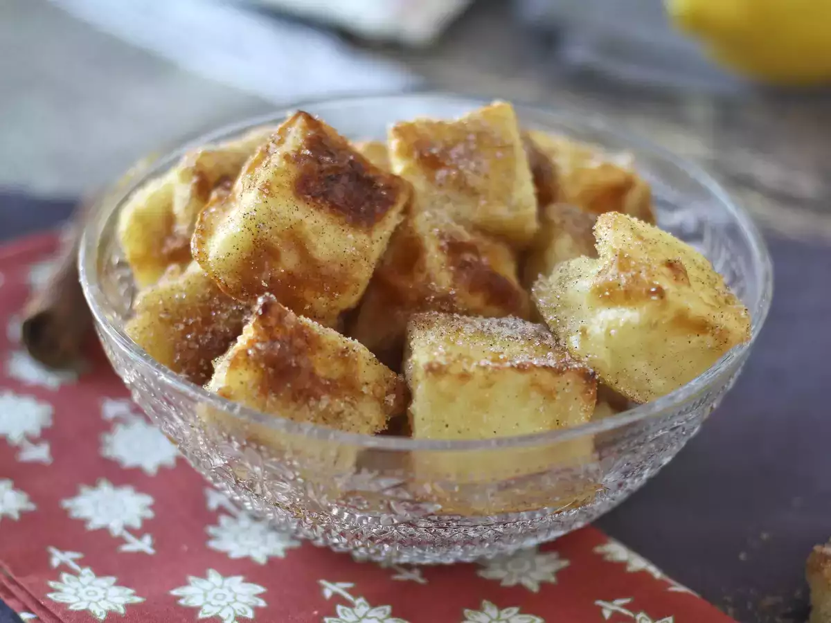 Recept Mlieko vyprážané na vzduchu vo fritéze. tradičný dezert s menším množstvom oleja a rovnakou chuťou ako vždy.