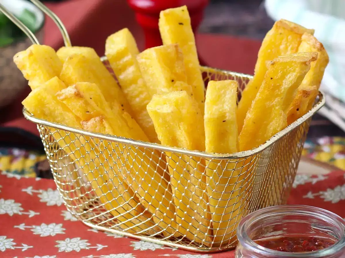 Recept Polenta vyprážaná vo fritéze air fryer: chrumkavá, zdravá a bezlepková