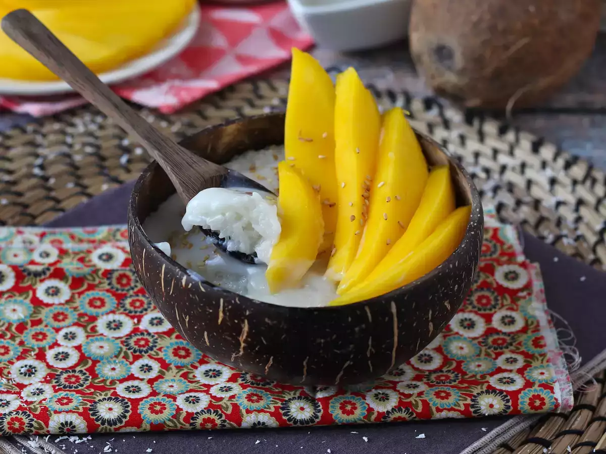 Recept Mango lepkavá ryža, mimoriadne upokojujúci thajský dezert