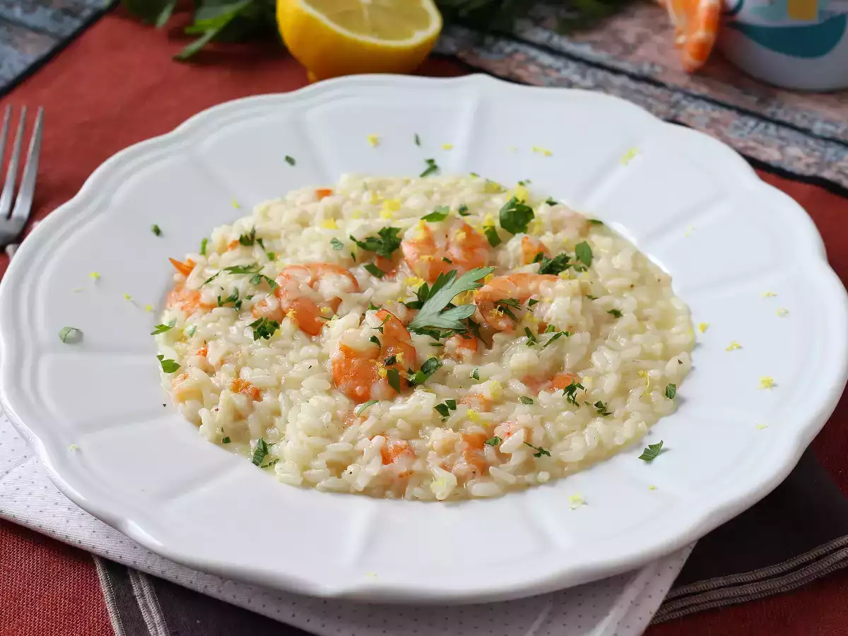 Recept Rizoto s krevetami a citrónom, elegantný a jednoduchý prvý chod