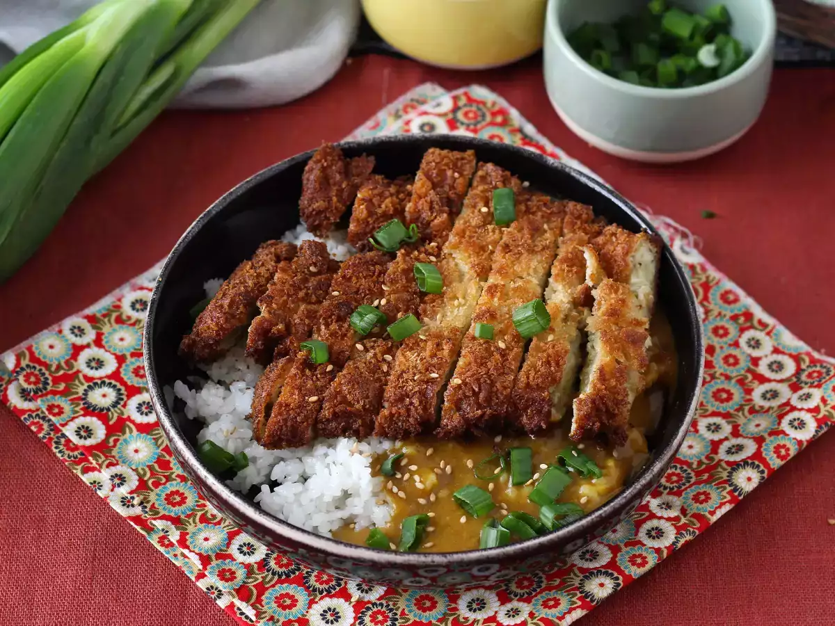Recept Baklažán obalený v panko strúhanke, japonské kari v štýle katsu, ale vegetariánske