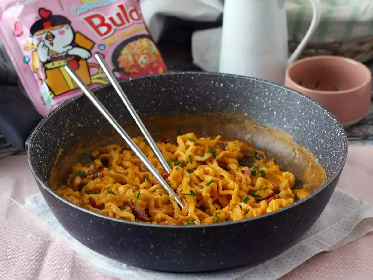 Recept Ako uvariť rezance buldak s príchuťou carbonara? najlepší recept!