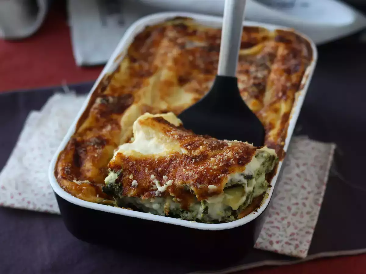 Recept Mimoriadne topiace sa ricotta a špenátové lasagne