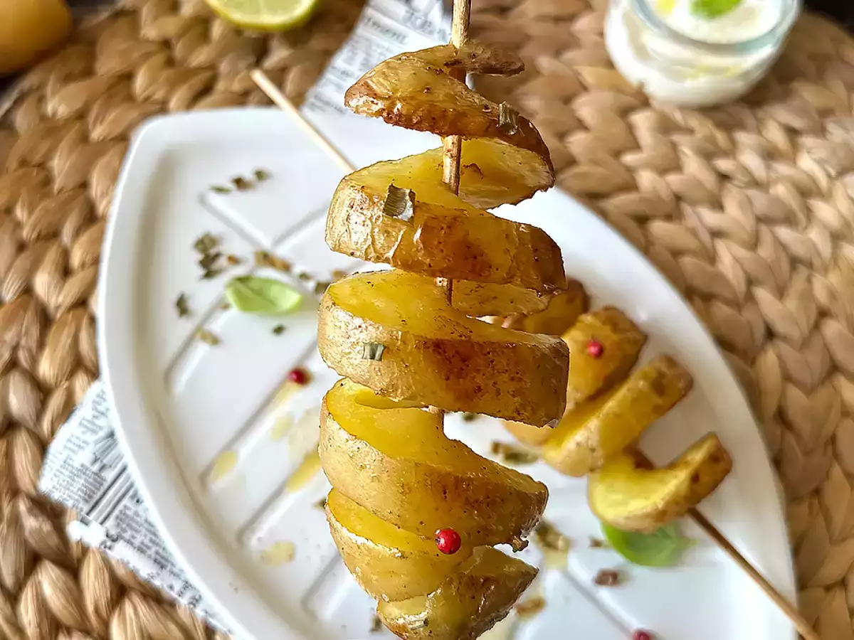 Recept Špirálové zemiakové tyčinky, spoľahlivá technika bez stroja