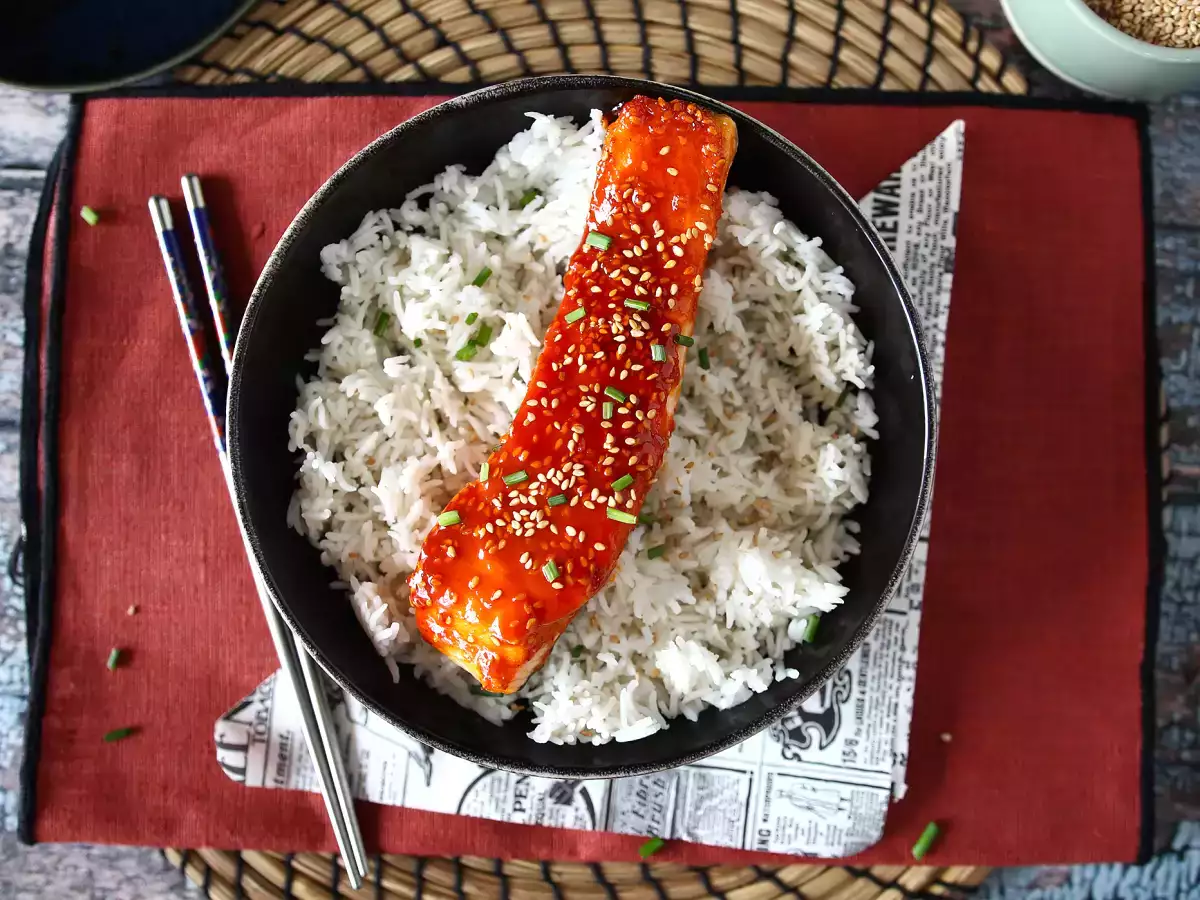 Recept Losos na kórejský spôsob s omáčkou gochujang pripravený za 8 minút
