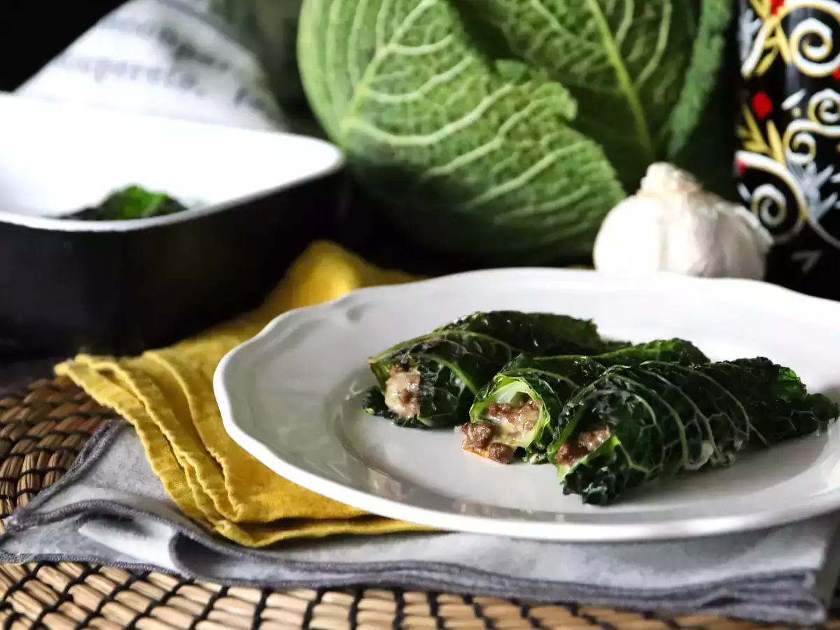 Recept Pečené kapustové závitky, jednoduchý a lacný recept na rodinný obed