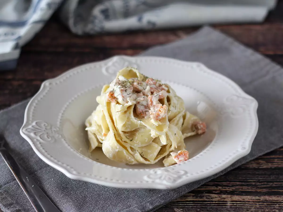 Recept Cestoviny s lososom a syrom ricotta, krémový recept, ktorý chce vyskúšať každý