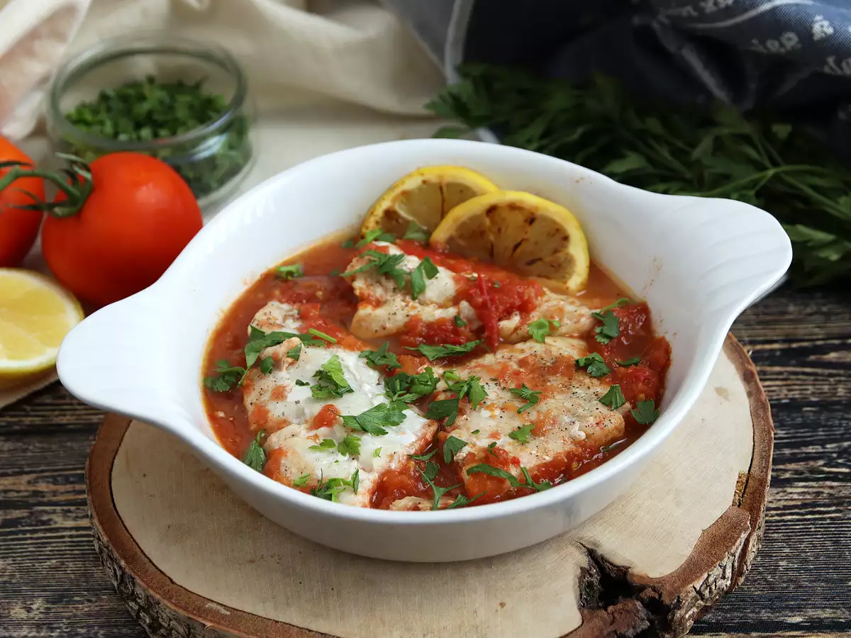 Recept Saithe s paradajkami a citrónom (zdravý a jednoduchý recept!)