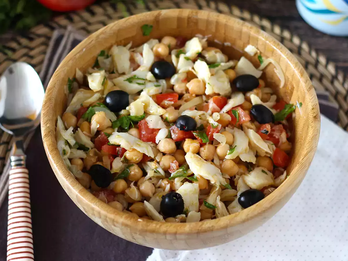 Recept Cícerový šalát s treskou