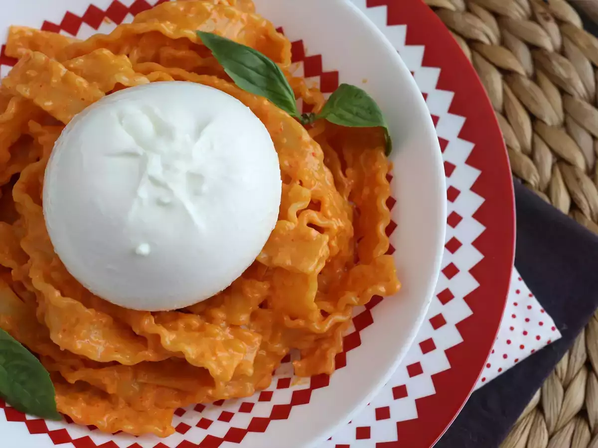 Recept Pesto na kalábrijský spôsob s krémovým syrom burrata