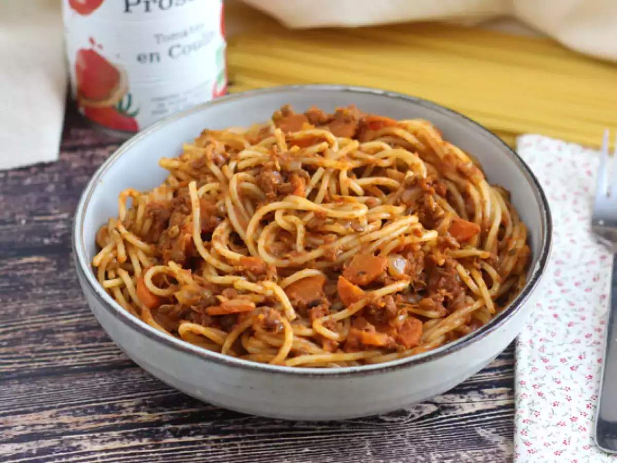 Recept Vegetariánske špagety bolognese!